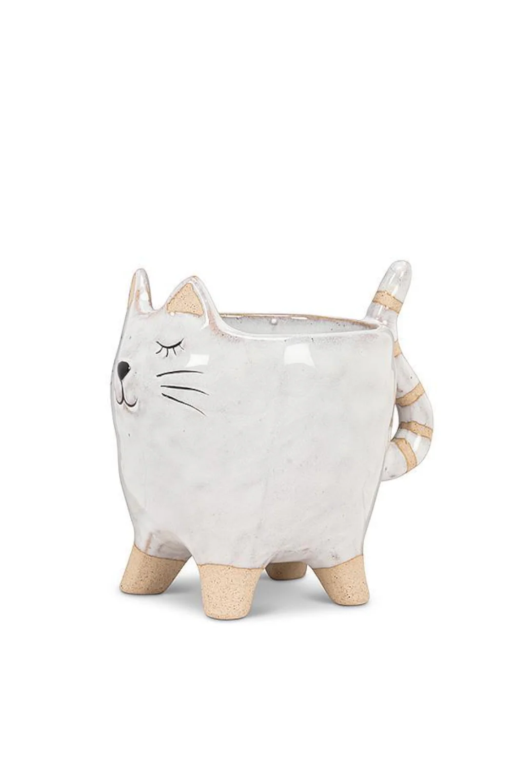 Abbott - Small Cat withTail Planter 4"