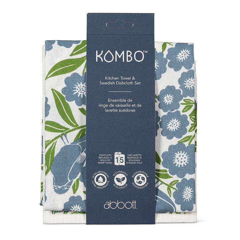 Birds & Leaves Dishcloth & Kitchen Towel Set - Image 2