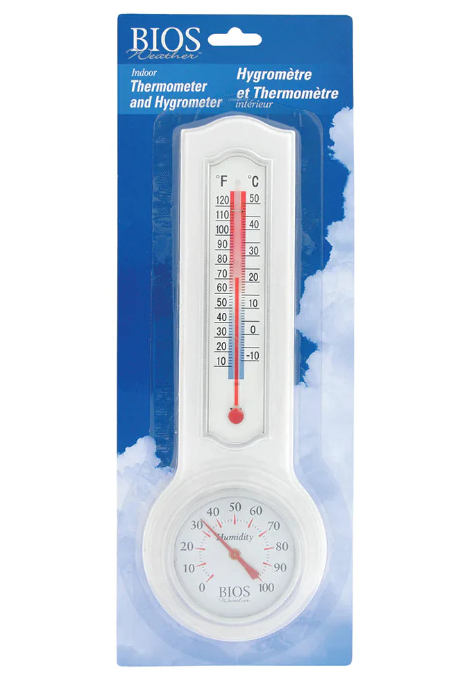 BIOS - Wall Thermometer / Hygrometer 8"
