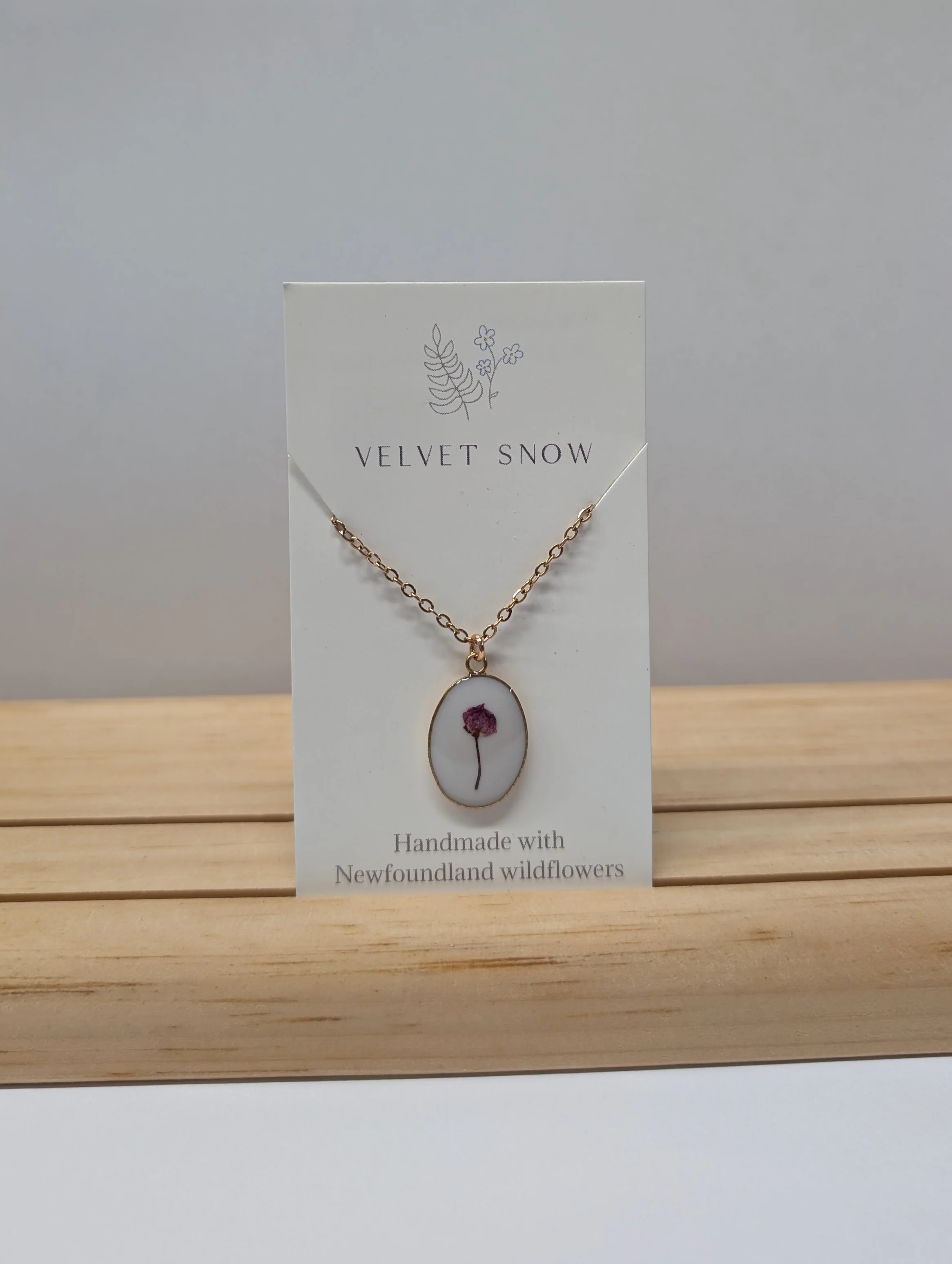 Necklace | Bog Laurel | Medium, Oval | Rose Toned Stainless Steel