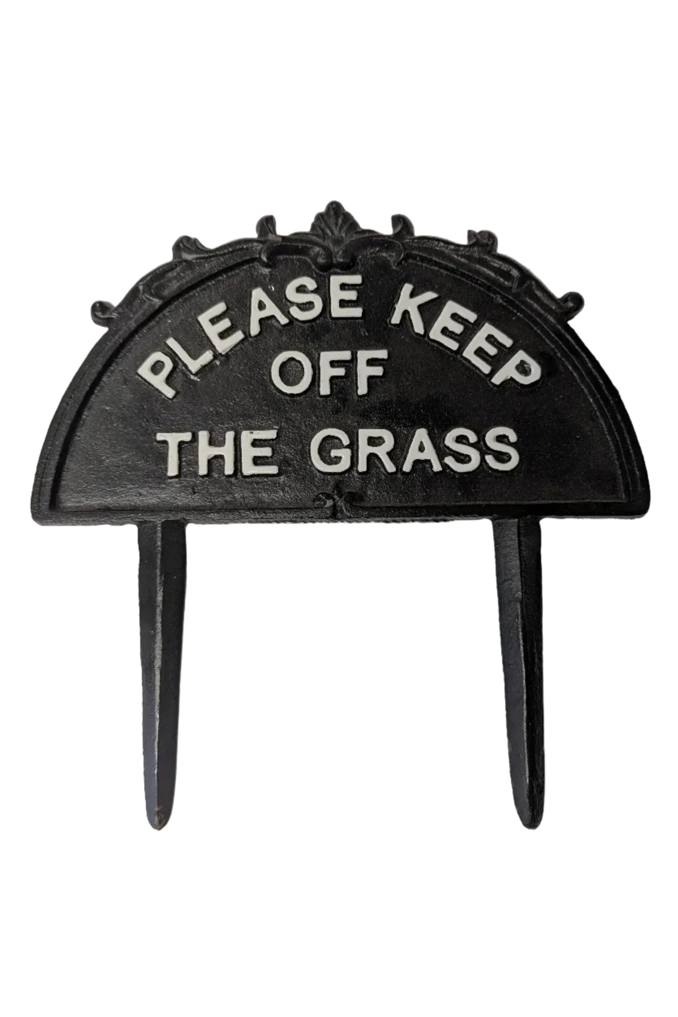 Abbot - Keep off The Grass Metal Lawn Sign