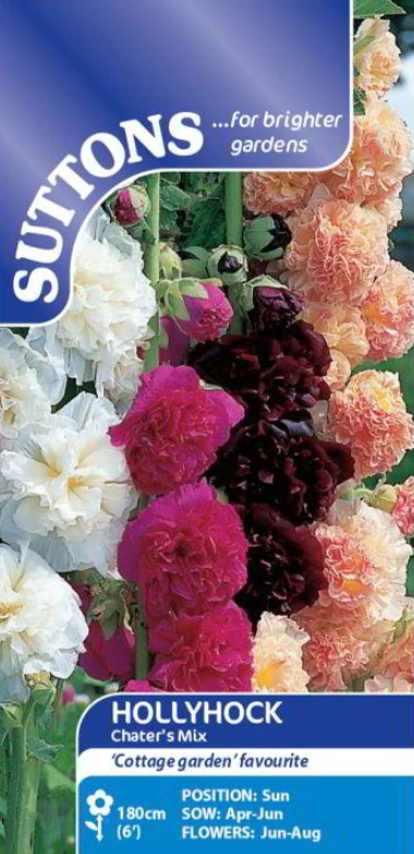 Suttons Seeds - Hollyhock 'Chater's Mix'