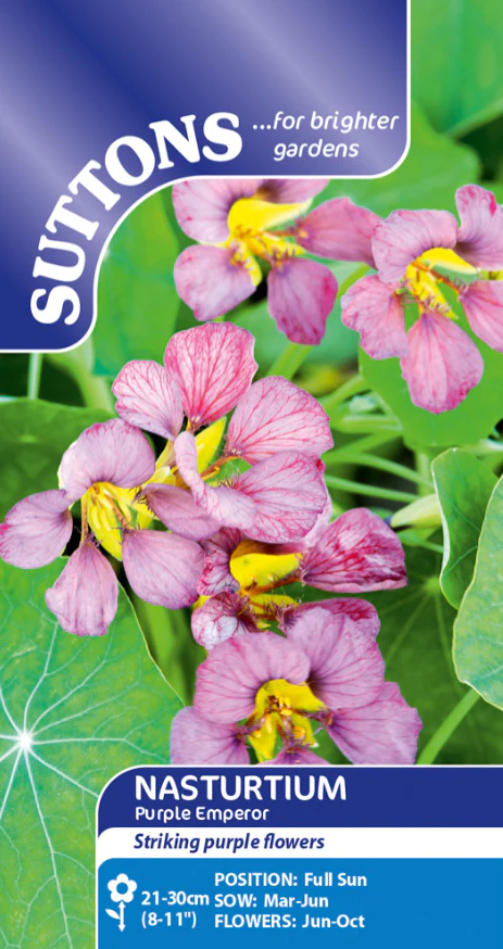 Suttons Seeds - Nasturtium Purple Emperor