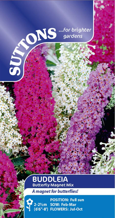 Suttons Seeds - Buddleia 'Magnet Mix'