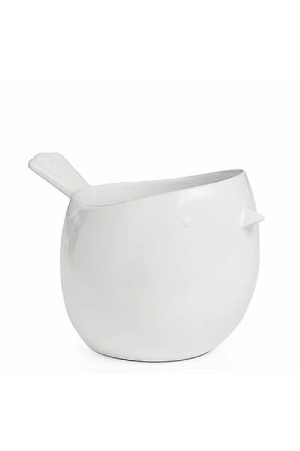 Torre & Tagus Finch Bird Ceramic Planter White